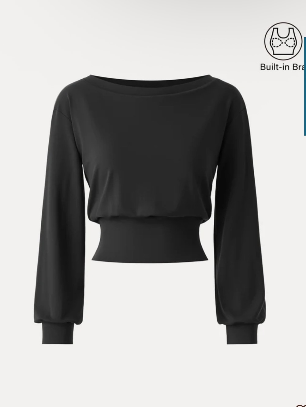 OGL Non-Itchy Wool Blend Boatneck Bra Top